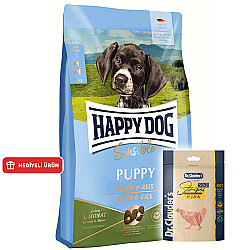 Happy Dog Sensible Puppy Kuzu Etli Yavru Köpek Maması 4 Kg + Dr. Clauders Ödül 80 Gr - Happy Dog