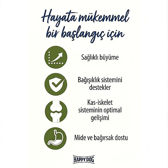 Happy Dog Sensible Puppy Kuzu Etli Yavru Köpek Maması 4 Kg - 5