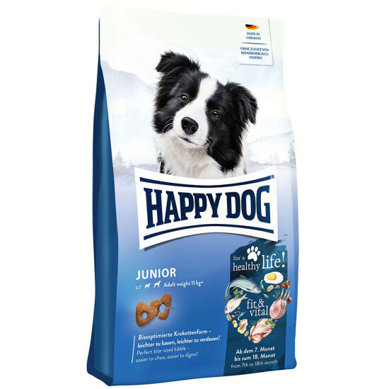 Happy Dog Fit Vital Junior Yavru Köpek Maması 4 Kg + Dr. Clauders Biftekli Ödül Küpleri 80 Gr - 2