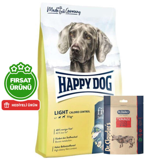 Happy Dog Light Calorie Control Diyet Köpek Maması 12 Kg + 2 Adet Dr. Clauders Biftekli Ödül 80 Gr - 1