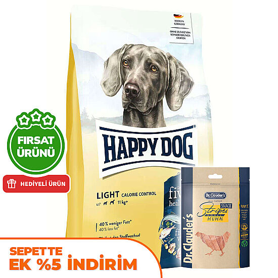Happy Dog Light Calorie Control Diyet Köpek Maması 12 Kg + 2 Adet Dr. Clauders Ödül 80 Gr - 1