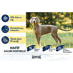 Happy Dog Light Calorie Control Diyet Köpek Maması 12 Kg - 5