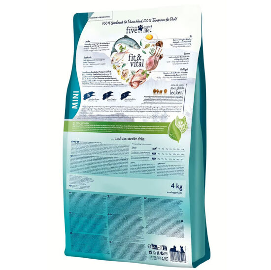 Happy Dog Mini Adult Küçük Irk Köpek Maması 4 Kg + Dr. Clauders Biftekli Ödül Küpleri 80 Gr - 3