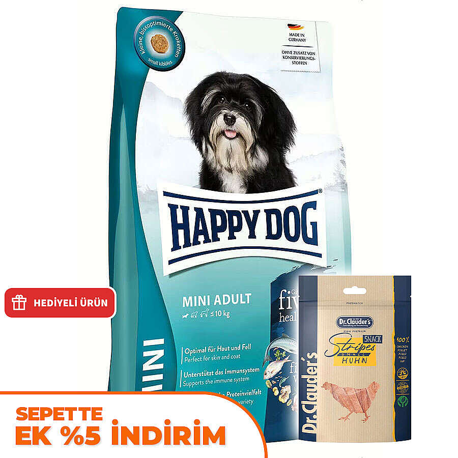 Happy Dog Mini Adult Küçük Irk Köpek Maması 4 Kg + Dr. Clauders Ödül 80 Gr