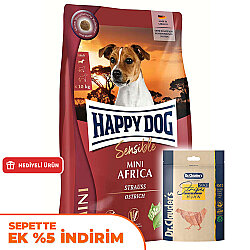 Happy Dog Mini Africa Küçük Irk Tahılsız Köpek Maması 4 Kg + Dr. Clauders Ödül 80 Gr - Happy Dog