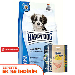 Happy Dog Mini Puppy Yavru Köpek Maması 4 Kg + Dr. Clauders Ödül 80 Gr - Happy Dog