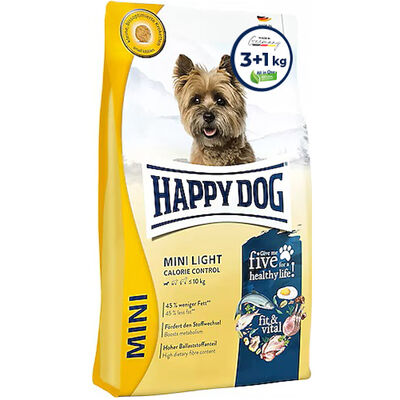 Happy Dog Mini Light Küçük Irk Diyet Köpek Maması 3 + 1 Kg