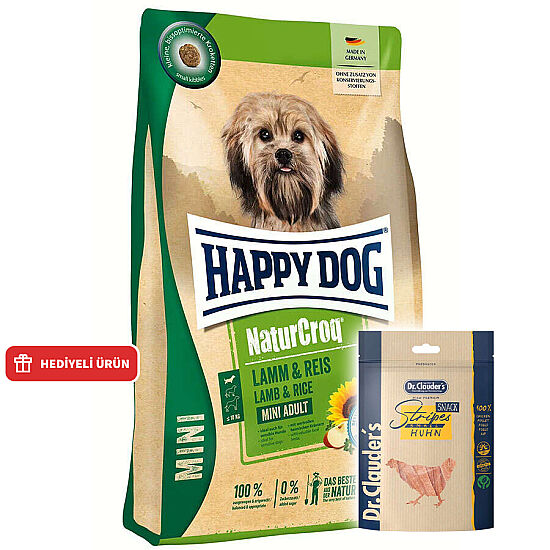 Happy Dog Mini NaturCroq Kuzu Etli Küçük Irk Köpek Maması 4 Kg + Dr. Clauders Ödül 80 Gr - 2