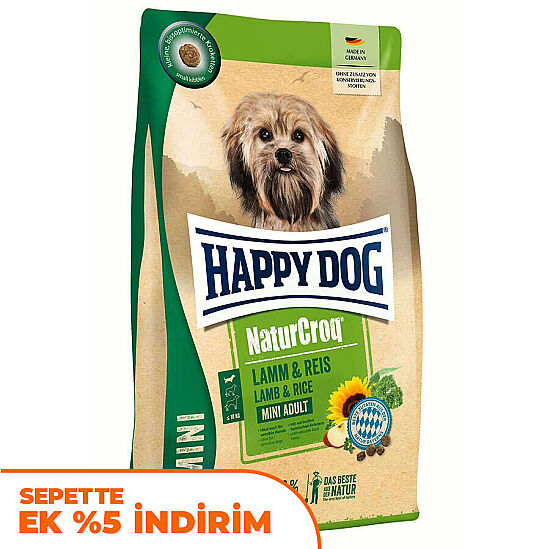 Happy Dog Mini NaturCroq Kuzu Etli Küçük Irk Köpek Maması 4 Kg - 1