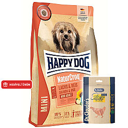 Happy Dog Mini NaturCroq Somonlu Küçük Irk Köpek Maması 4 Kg + Dr. Clauders Ödül 80 Gr - Happy Dog