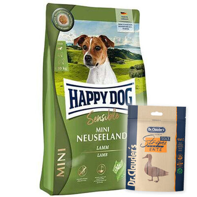 Happy Dog Mini Neuseeland Sensible Küçük Irk Köpek Maması 10 Kg + Dr.Clauders Ödül 80 Gr