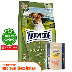 Happy Dog Mini Neuseeland Sensible Küçük Irk Köpek Maması 10 Kg + 2 Adet Dr. Clauders Ödül 80 Gr - Happy Dog
