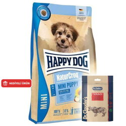 Happy Dog Mini Puppy NaturCroq Küçük Irk Köpek Maması 4 Kg + Dr. Clauders Biftekli Ödül Küpleri 80 Gr - Happy Dog