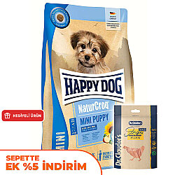 Happy Dog Mini Puppy NaturCroq Küçük Irk Köpek Maması 4 Kg + Dr. Clauders Ödül 80 Gr - Happy Dog