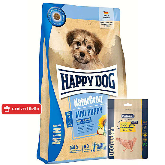 Happy Dog Mini Puppy NaturCroq Küçük Irk Köpek Maması 4 Kg + Dr. Clauders Ödül 80 Gr - 2