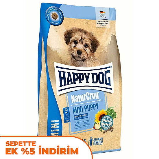 Happy Dog Mini Puppy NaturCroq Küçük Irk Köpek Maması 4 Kg - 1