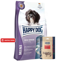 Happy Dog Mini Senior Küçük Irk Yaşlı Köpek Maması 4 Kg + Dr. Clauders Biftekli Ödül Küpleri 80 Gr - Happy Dog