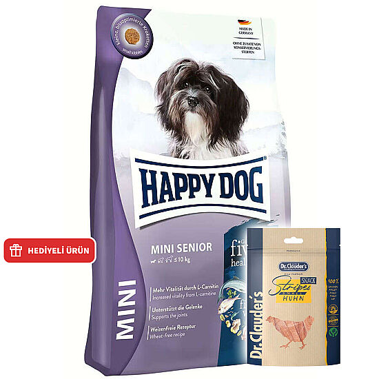 Happy Dog Mini Senior Küçük Irk Yaşlı Köpek Maması 4 Kg + Dr. Clauders Ödül 80 Gr - 2