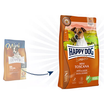 Happy Dog Mini Toscana Küçük Irk Tahılsız Köpek Maması 3 + 1 Kg
