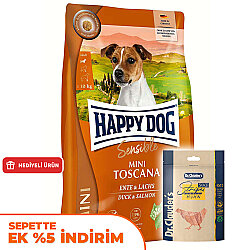 Happy Dog Mini Toscana Küçük Irk Tahılsız Köpek Maması 4 Kg + Dr. Clauders Ödül 80 Gr - Happy Dog