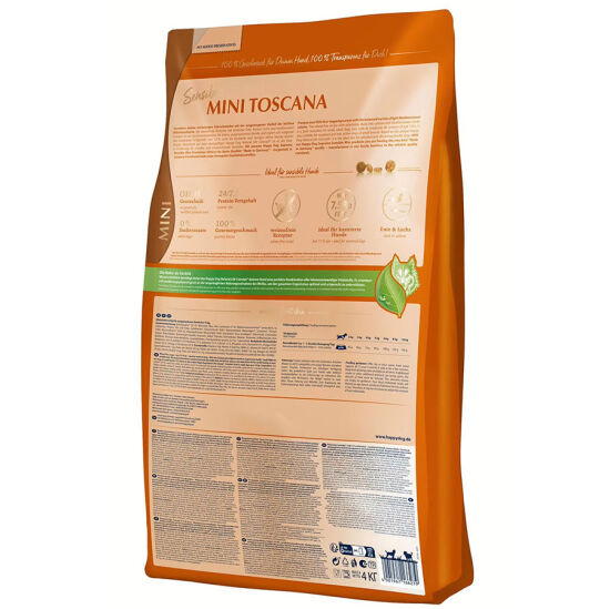 Happy Dog Mini Toscana Küçük Irk Tahılsız Köpek Maması 4 Kg + Dr. Clauders Biftekli Ödül Küpleri 80 Gr - 3