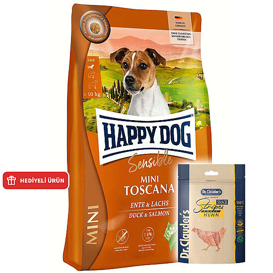 Happy Dog Mini Toscana Küçük Irk Tahılsız Köpek Maması 4 Kg + Dr. Clauders Ödül 80 Gr - 1