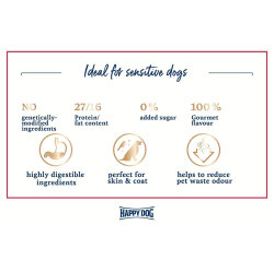 Happy Dog Mini XS Sensible Bali Hassas Sindirim Küçük Irk Köpek Maması 1,3 Kg - 4