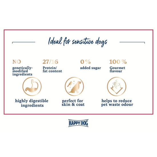 Happy Dog Mini XS Sensible Bali Hassas Sindirim Küçük Irk Köpek Maması 1,3 Kg - 4