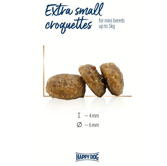 Happy Dog Mini XS Sensible Bali Hassas Sindirim Küçük Irk Köpek Maması 1,3 Kg - 5