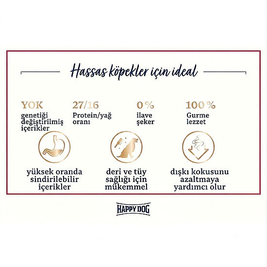 Happy Dog Mini XS Sensible Bali Hassas Sindirim Küçük Irk Köpek Maması 1,3 Kg - 4