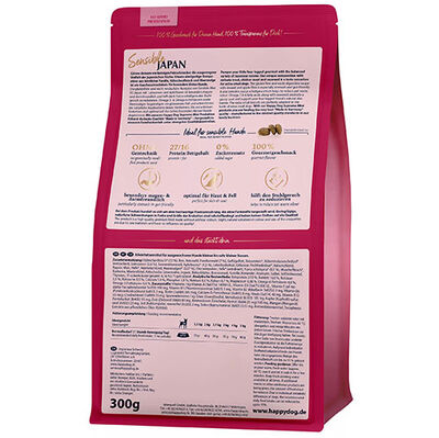 Happy Dog Mini XS Sensible Japan Hassas Sindirim Küçük Irk Köpek Maması 1,3 Kg 