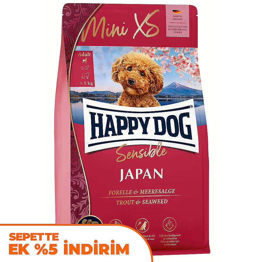 Happy Dog Mini XS Sensible Japan Hassas Sindirim Küçük Irk Köpek Maması 1,3 Kg 
