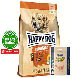 Happy Dog NaturCroq Biftekli Köpek Maması 15 Kg + 2 Adet Dr. Clauders Ödül 80 Gr - Happy Dog