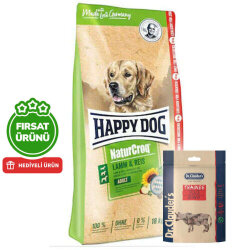 Happy Dog NaturCroq Kuzu Etli Köpek Maması 15 + 2 Adet Dr. Clauders Biftekli Ödül 80 Gr - Happy Dog