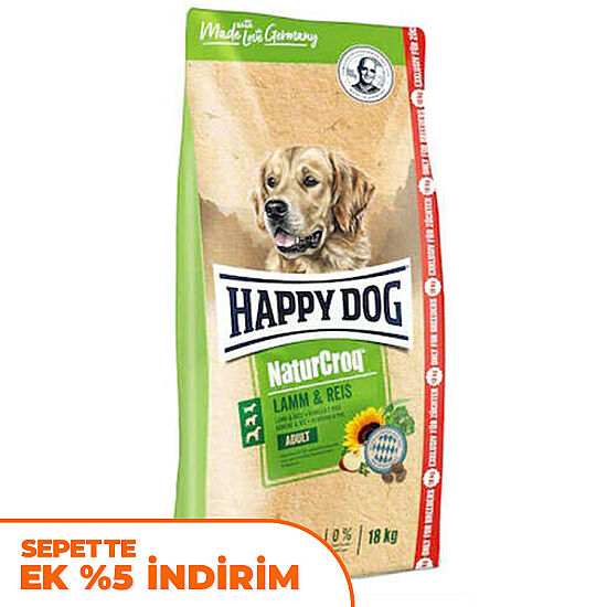 Happy Dog NaturCroq Kuzu Etli Köpek Maması 15 +3 Kg (Toplam 18 Kg) - 1