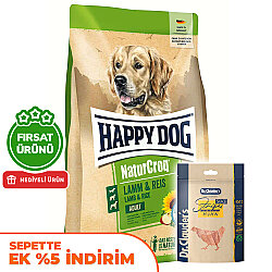 Happy Dog NaturCroq Kuzu Etli Köpek Maması 15 Kg + 2 Adet Dr. Clauders Ödül 80 Gr - Happy Dog