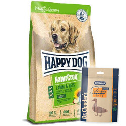 Happy Dog - Happy Dog NaturCroq Kuzu Etli Köpek Maması 15 Kg + Dr.Clauders Ödül 80 Gr