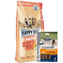 Happy Dog - Happy Dog NaturCroq Somon Etli Köpek Maması 15 + 3 Kg + Dr. Clauders Country Dental Ödül