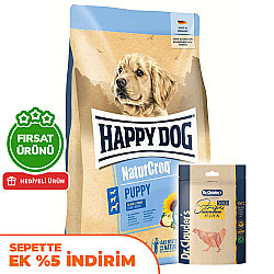 Happy Dog NaturCroq Yavru Köpek Maması 15 Kg + 2 Adet Dr. Clauders Ödül 80 Gr - Happy Dog
