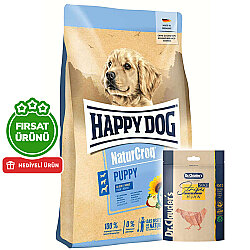 Happy Dog NaturCroq Yavru Köpek Maması 15 Kg + 2 Adet Dr. Clauders Ödül 80 Gr - Happy Dog