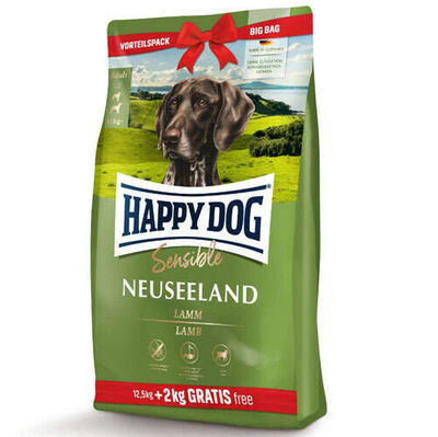 Happy Dog Neuseeland Kuzu Etli Köpek Maması 12,5 + 2 Kg (Toplam 14,5 Kg) + Pet Brush Tarak