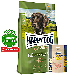 Happy Dog Neuseeland Kuzu Etli Köpek Maması 12,5 Kg + 2 Adet Dr. Clauders Ödül 80 Gr - Happy Dog