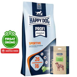 Happy Dog Profi Sportive Tavuk Etli Aktif Köpek Maması 20 Kg + 2 Adet Dr. Clauders Kuzulu Ödül Küpleri 80 Gr - Happy Dog