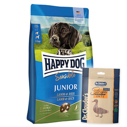 Happy Dog - Happy Dog Sensible Junior Kuzu Etli Yavru Köpek Maması 10 Kg + Dr.Clauders Ödül 80 Gr