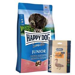 Happy Dog - Happy Dog Sensible Junior Somonlu Yavru Köpek Maması 10 Kg + Dr.Clauders Ödül 80 Gr