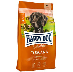 Happy Dog Toscana Ördek ve Somonlu Köpek Maması 12,5 Kg + 2 Adet Dr. Clauders Biftekli Ödül 80 Gr - 2