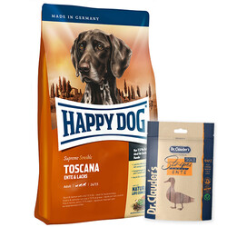 Happy Dog - Happy Dog Toscana Ördek ve Somonlu Köpek Maması 12,5 Kg + Dr.Clauders Ödül 80 Gr