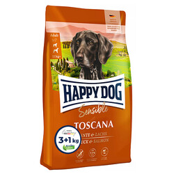 Happy Dog Toscana Ördek ve Somonlu Köpek Maması 3 + 1 Kg - Thumbnail