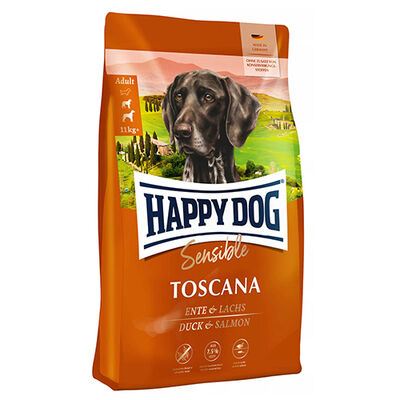 Happy Dog Toscana Ördek ve Somonlu Köpek Maması 3 + 1 Kg