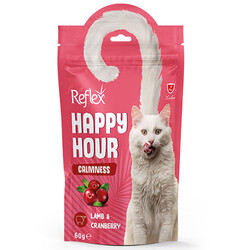 Reflex - Happy Hour Calmnes Kuzu Eti ve Kızılcık Sakinleştirici Kedi Ödülü 60 Gr